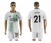 Liverpool #21 Lucas Away Soccer Club Jersey2