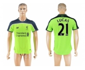 Liverpool #21 Lucas Sec Away Soccer Club Jersey1