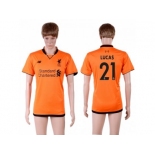 Liverpool #21 Lucas Sec Away Soccer Club Jersey