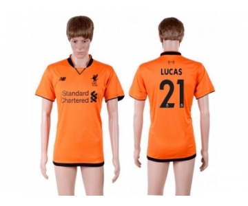 Liverpool #21 Lucas Sec Away Soccer Club Jersey