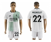 Liverpool #22 Mignolet Away Soccer Club Jersey1