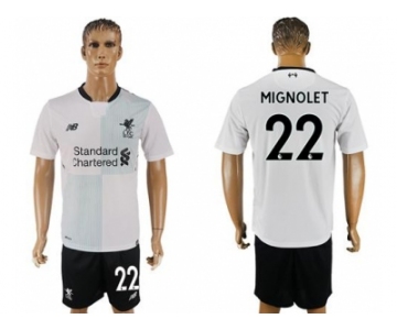 Liverpool #22 Mignolet Away Soccer Club Jersey