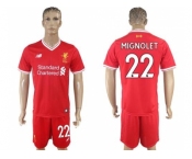 Liverpool #22 Mignolet Red Home Soccer Club Jersey