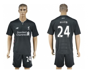 Liverpool #24 Allen Away Soccer Club Jersey