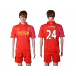 Liverpool #24 Allen Red Home Soccer Club Jersey