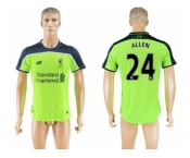 Liverpool #24 Allen Sec Away Soccer Club Jersey1