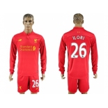 Liverpool #26 ILORI Home Long Sleeves Soccer Club Jersey