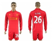 Liverpool #26 ILORI Home Long Sleeves Soccer Club Jersey