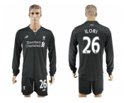 Liverpool #26 Ilori Away Long Sleeves Soccer Club Jersey