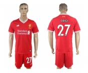 Liverpool #27 Origi Red Home Soccer Club Jersey