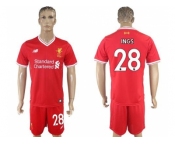 Liverpool #28 Ings Red Home Soccer Club Jersey