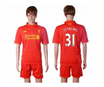 Liverpool #31 Sterling Red Home Soccer Club Jersey