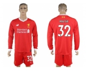 Liverpool #32 Matip Home Long Sleeves Soccer Club Jersey