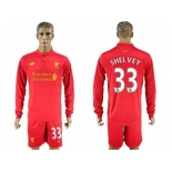 Liverpool #33 Shelvey Home Long Sleeves Soccer Club Jersey