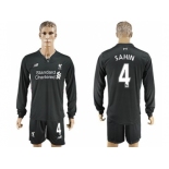 Liverpool #4 Sahin Away Long Sleeves Soccer Club Jersey