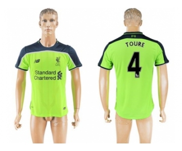 Liverpool #4 Toure Sec Away Soccer Club Jersey1