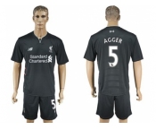 Liverpool #5 Agger Away Soccer Club Jersey