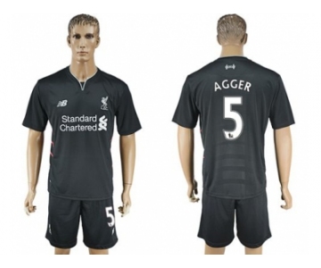 Liverpool #5 Agger Away Soccer Club Jersey