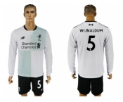 Liverpool #5 Wijnaldum Away Long Sleeves Soccer Club Jersey