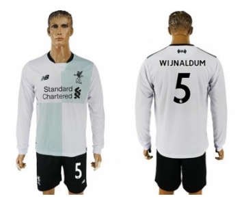 Liverpool #5 Wijnaldum Away Long Sleeves Soccer Club Jersey