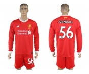 Liverpool #56 Randall Home Long Sleeves Soccer Club Jersey