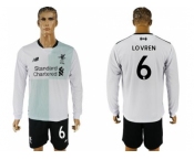 Liverpool #6 Lovren Away Long Sleeves Soccer Club Jersey