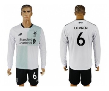 Liverpool #6 Lovren Away Long Sleeves Soccer Club Jersey