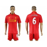 Liverpool #6 Lovren Red Home Soccer Club Jersey1