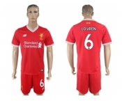 Liverpool #6 Lovren Red Home Soccer Club Jersey