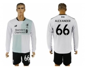 Liverpool #66 Alexander Away Long Sleeves Soccer Club Jersey