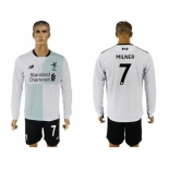 Liverpool #7 Milner Away Long Sleeves Soccer Club Jersey