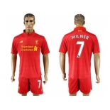 Liverpool #7 Milner Red Home Soccer Club Jersey1