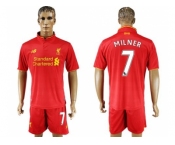 Liverpool #7 Milner Red Home Soccer Club Jersey1