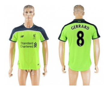 Liverpool #8 Gerrard Sec Away Soccer Club Jersey1