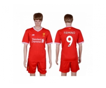 Liverpool #9 Firmino Red Home Soccer Club Jersey