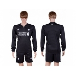 Liverpool Blank Away Long Sleeves Soccer Club Jersey1