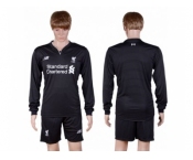 Liverpool Blank Away Long Sleeves Soccer Club Jersey1