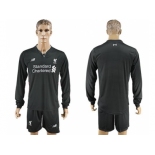 Liverpool Blank Away Long Sleeves Soccer Club Jersey2