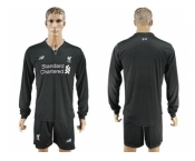 Liverpool Blank Away Long Sleeves Soccer Club Jersey2