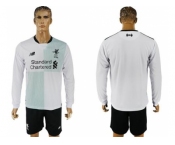 Liverpool Blank Away Long Sleeves Soccer Club Jersey