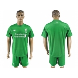 Liverpool Blank Green Goalkeeper Soccer Club Jersey1