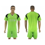 Liverpool Blank Green Goalkeeper Soccer Club Jersey2