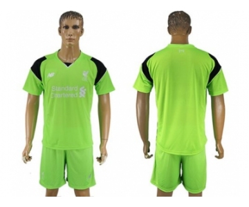 Liverpool Blank Green Goalkeeper Soccer Club Jersey2