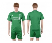 Liverpool Blank Green Goalkeeper Soccer Club Jersey