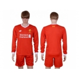 Liverpool Blank Home Long Sleeves Soccer Club Jersey