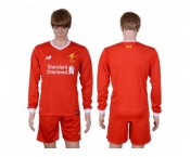 Liverpool Blank Home Long Sleeves Soccer Club Jersey