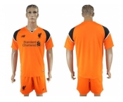 Liverpool Blank Orange Goalkeeper Soccer Club Jersey