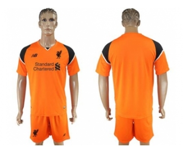 Liverpool Blank Orange Goalkeeper Soccer Club Jersey