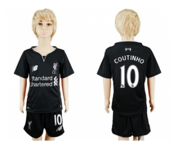 Liverpool #10 Coutinho Away Kid Soccer Club Jersey1