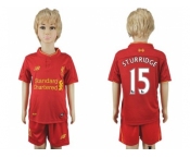 Liverpool #15 Sturridge Red Home Kid Soccer Club Jersey2